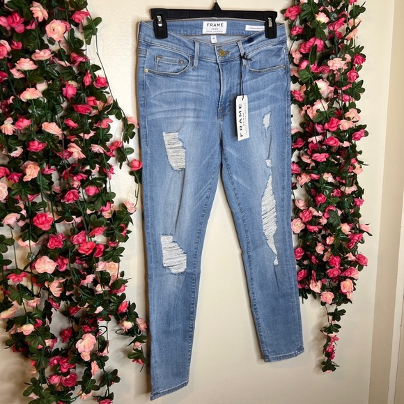 🌹 FRAME NWT Le Skinny De Jeanne Crop in Georgina Jeans Women’s 30 Casual - Picture 3 of 13